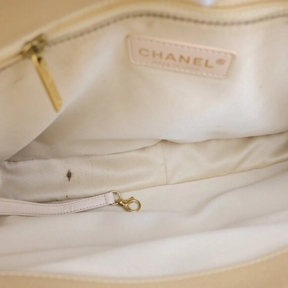 CHANEL CC GST Chain Shoulder Bag Grained Calfskin Leather Beige GHW 652RL053 - Picture 14 of 16